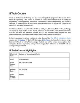 betct course|Undergraduate Program .